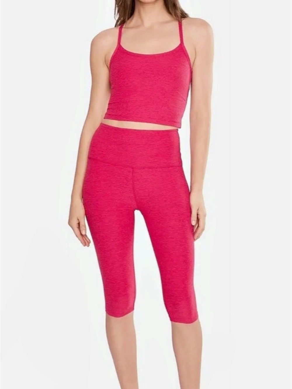 Beyond Yoga Spacedye Everyday Tank / High Waisted Pedal Pusher Legging